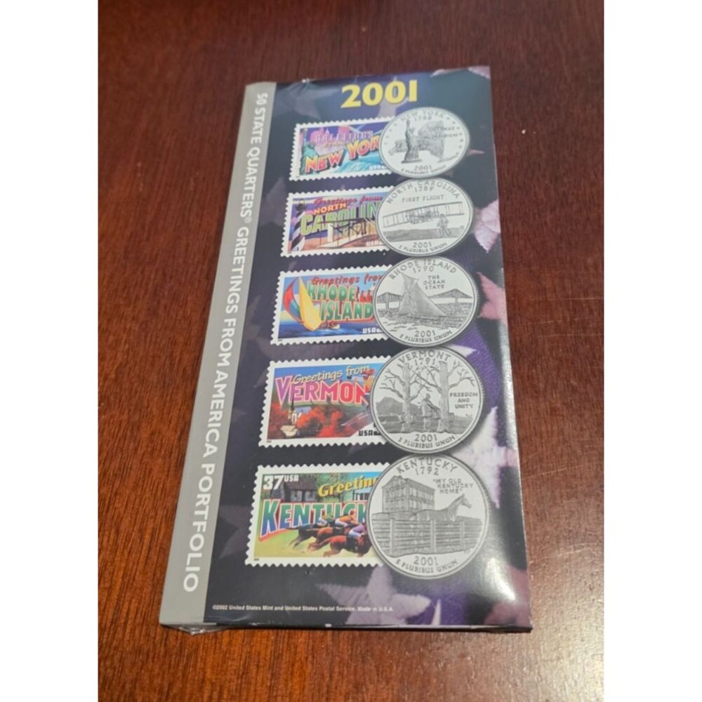 2001 50 State Quarters Greetings From America Portfolio - New & Sealed